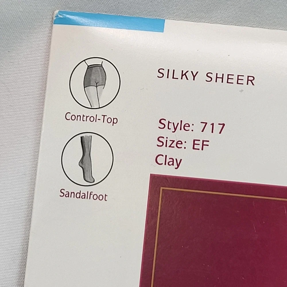 Hanes Silk Reflections Control Top Clay Pantyhose‎ Style 717 Size E-F